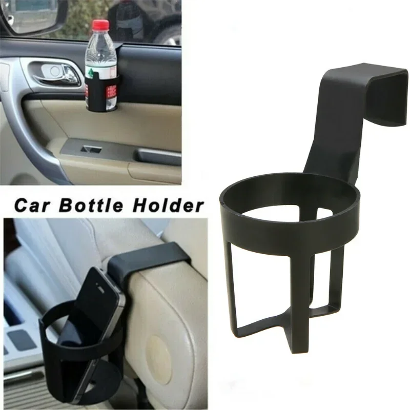Black ABS Car Cup Holder with Hook for Auto Interior