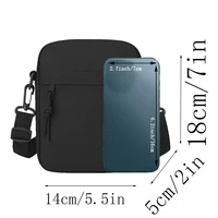 Sacs à bandoulière simples pour hommes et femmes, sacs à bandoulière, petits sacs à une épaule de couleur unie, sacs légers pour téléphone portable 2