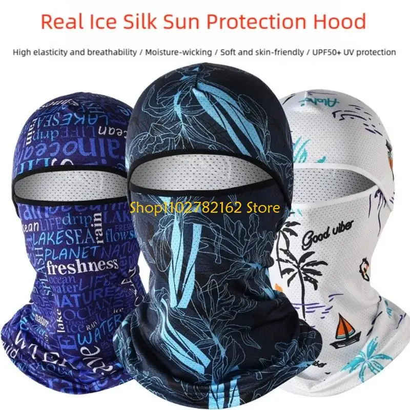 547B 빠른 건조 통기성 헤드 커버 탄성 얼음 실크 직물 UV 차단 여름 사이클링 오토바이 타기 사용을위한 디자인