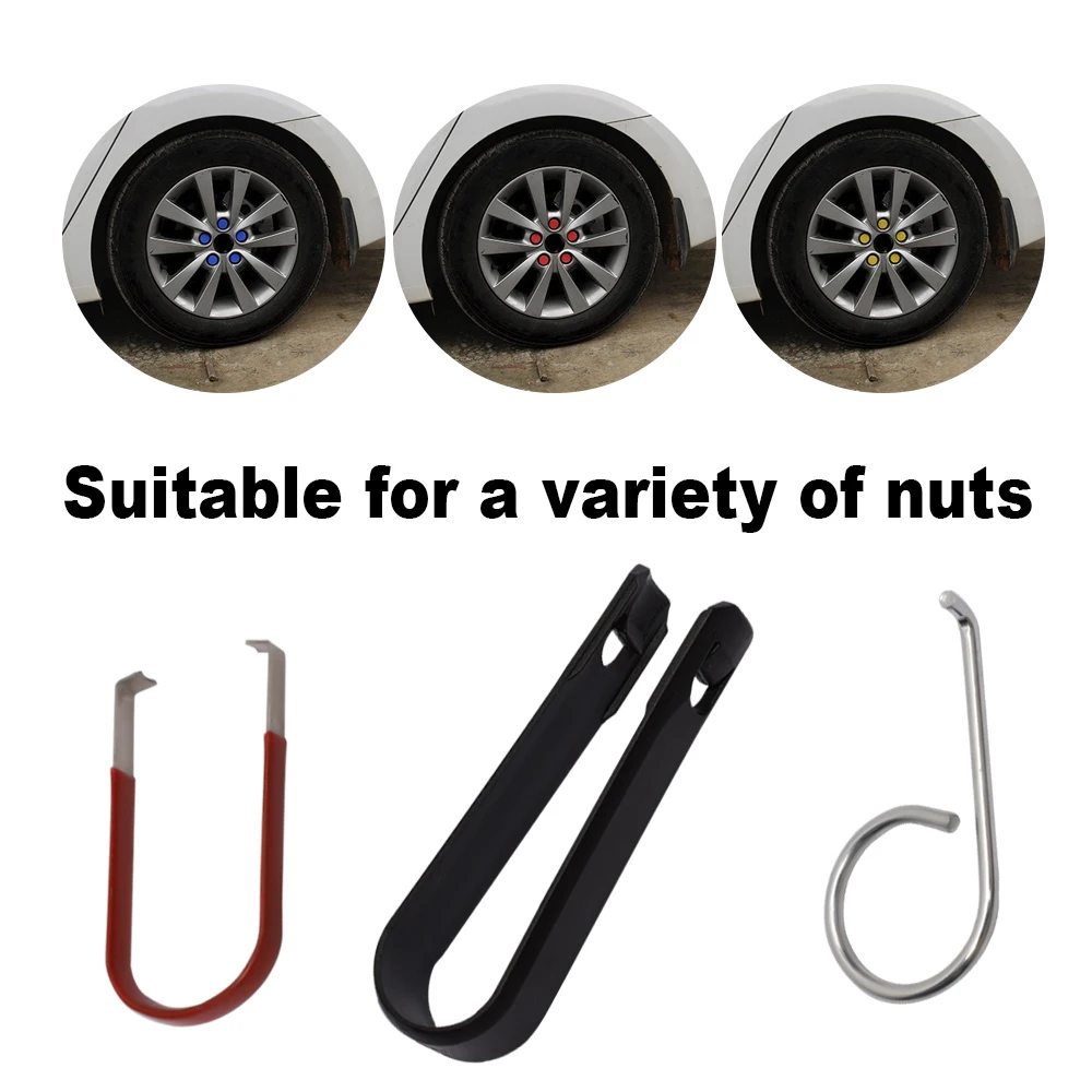 Alloy Wheel Bolt Nut Caps Covers Puller Remover Tool Mini Portable Tweezers Wheel Repairing Tool For Tesla For Audi