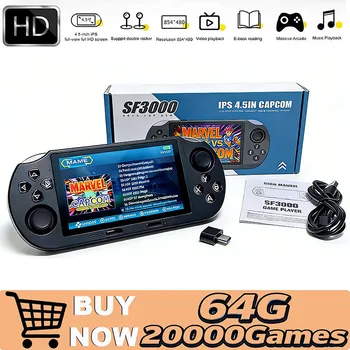 2026New SF3000 Portable Handheld Game Console with 20000+ Games 4.5 Inch Screen Retro Game Console Pocket Video Player 1