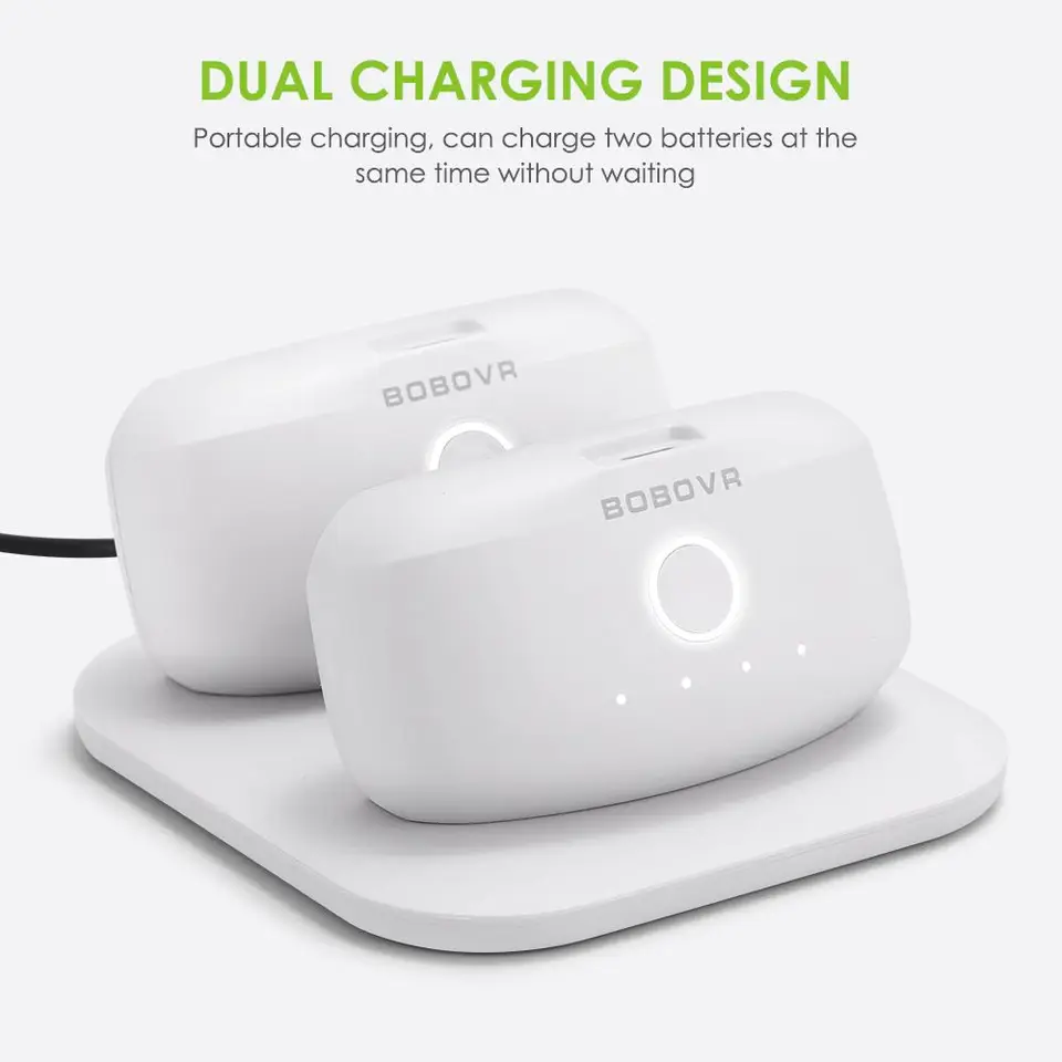 BOBOVR Upgradekit voor batterijdock voor M1/M2 Plus, converteer de normale versie van de M1/M2 Plus-riem snel naar de batterijversie