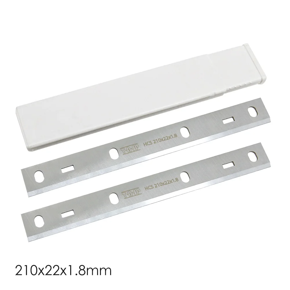 1 Paio Di Lame Per Pialla Hss Da 210Mm 210X22X1.8Mm Di Spessore Coltello Per Pialla Pezzo Di Ricambio Per Elettroutensili Kity Pt8500 Fox Schepch-Bila