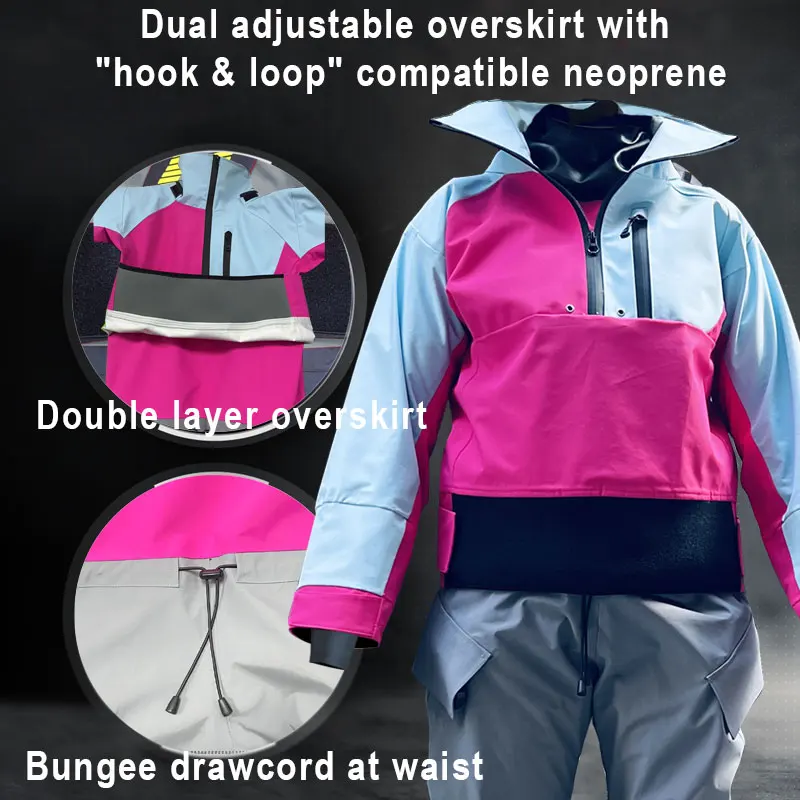 Women's Drysuit for Kayaking Rafting Canoeing Paddleboarding Sailing in Cold Water Ladies Waterproof Watersport Warm Dry Suit - 5