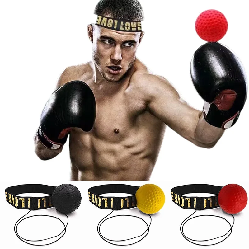 MMA Boxing Speed Ball Head-mount PU Punch Ball Sanda Muay Thai Training Hand Eye Reaction Home Sandbag Fitness Boxing Equipment