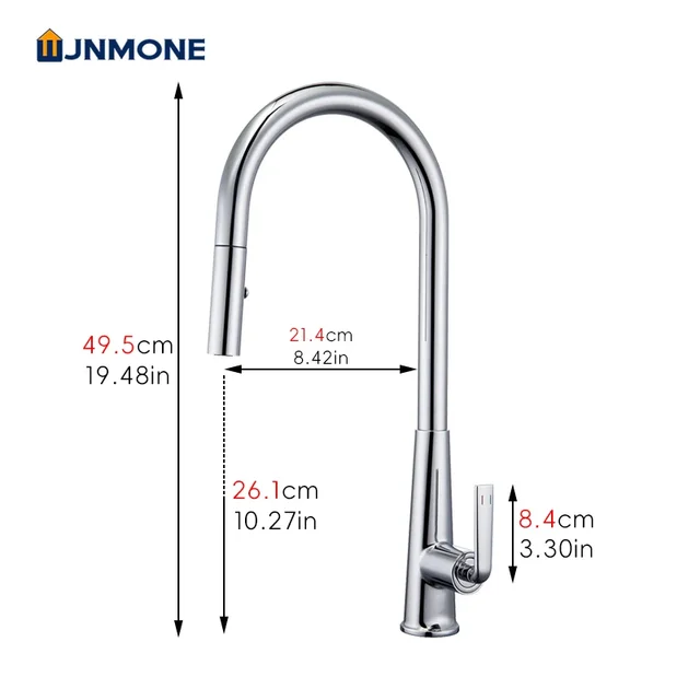 Guangdong Rubinetto per lavello da cucina di alta qualità Rubinetto da cucina moderno in ottone senza piombo di lusso Rubinetto per acqua miscelatore monoforo caldo e freddo 6