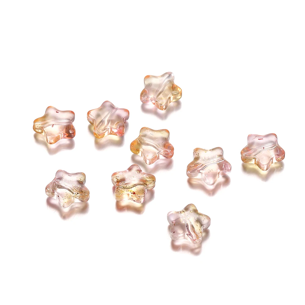 Vibrant Star-Shaped Czech Glass Beads for DIY Jewelry & Accessories (30 Pieces)