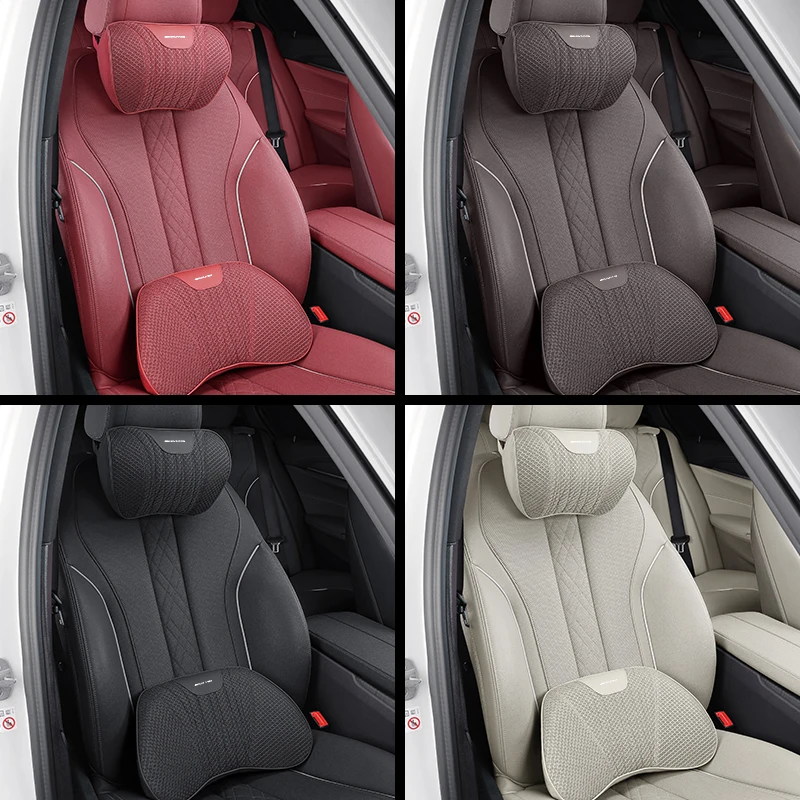 메르세데스 벤츠 AMG W203 W205 W206 W211 W220 W212 W169 W177 GLK GLE GLC용 자동차 시트 헤드레스트 인체공학적 쿠션 요추 지지 패드