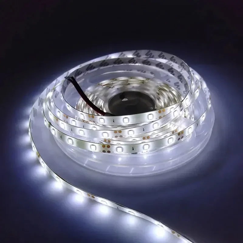 LED 스트립 라이트 방수 화이트 Smd 2835 아이스 스트링 LED 다이오드 테이프, 블루, 레드, 그린, 옐로우, 따뜻한 유연한 리본, 12V, 5M, 60 LED/M