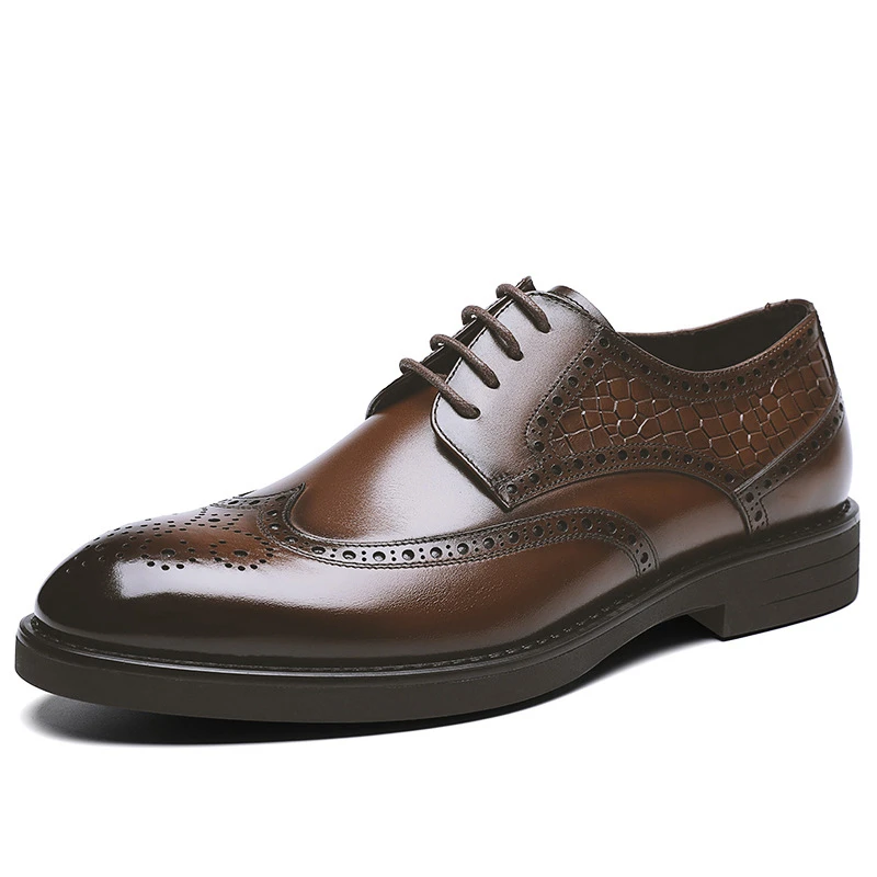 

Men's Shoes Spring, Summer And Autumn Carved Leather Shoes Fashion Breathable Leather Shoes Business Dress Shoes Wedding Shoes