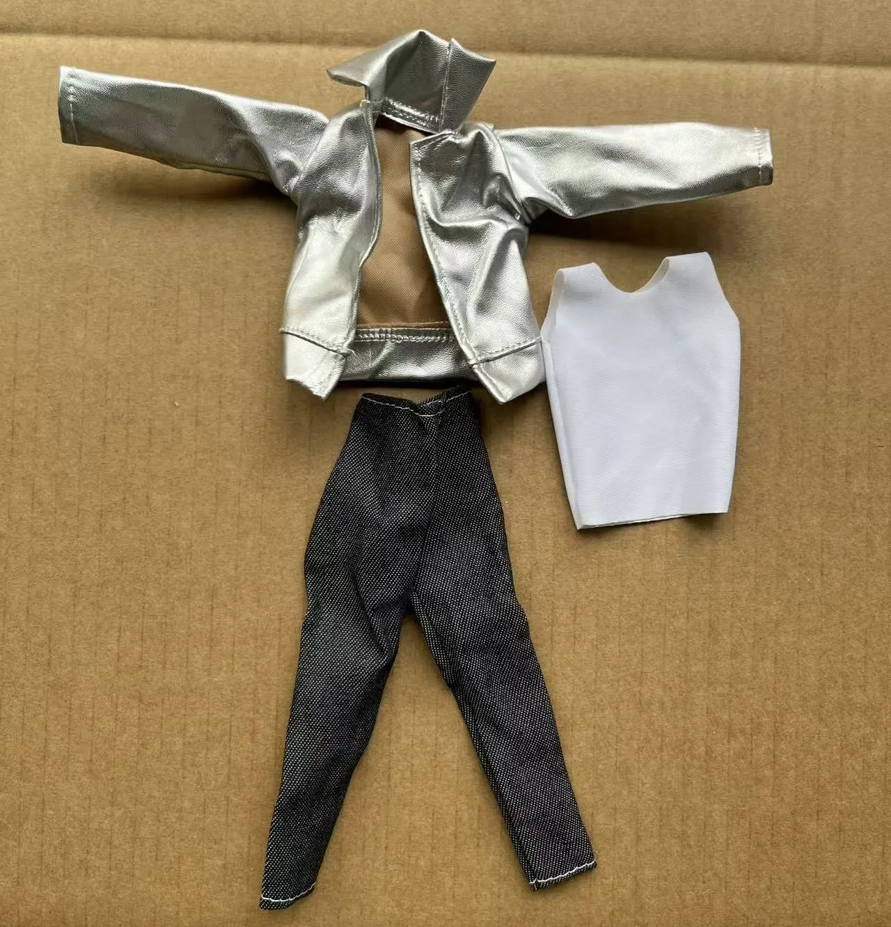 1/6 남성 인형 옷 은빛 재킷 청바지 의사 세트 CEO 보스 의류 세트 남성 인형 DIY 드레싱 장식