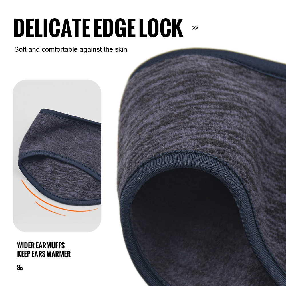 WRELS Ear Warmer Headbands Windproof  Forehead Protection Headbands Polar Fleece Warm Headband Elastic Ski Ear Cover Ear Muffs