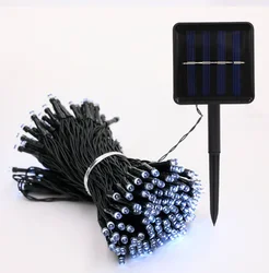 Solar - Powered Warm White & Purple LED Fairy String Lights - Waterproof Outdoor Garden Decoration - 7m 50led (Cold White)