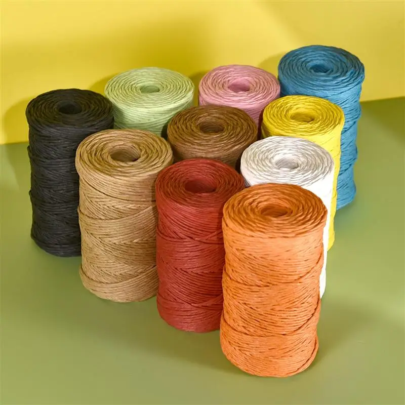 Colored Paper Rope 2MM * 90M for Packaging DIY Weaving Paper Handicrafts Gifts Bundling Handmade Weaving Production packaging cord