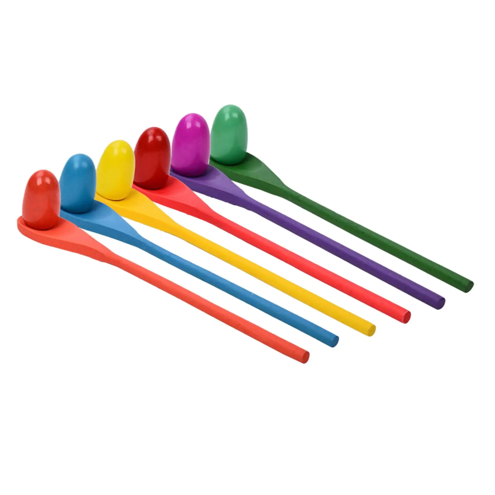 6 Pieces Egg and Spoon Race Game Set Party Favor Supplies for Yard Party
