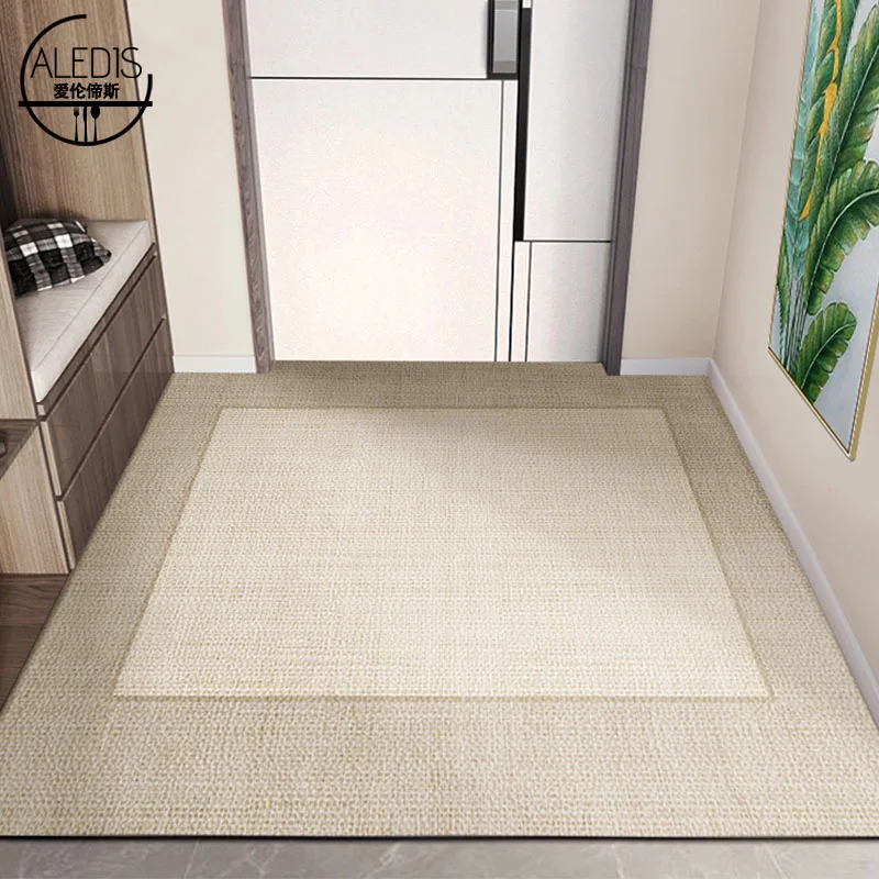 

The door mat can be scrubbed and the leather carpet can be cut at the door.