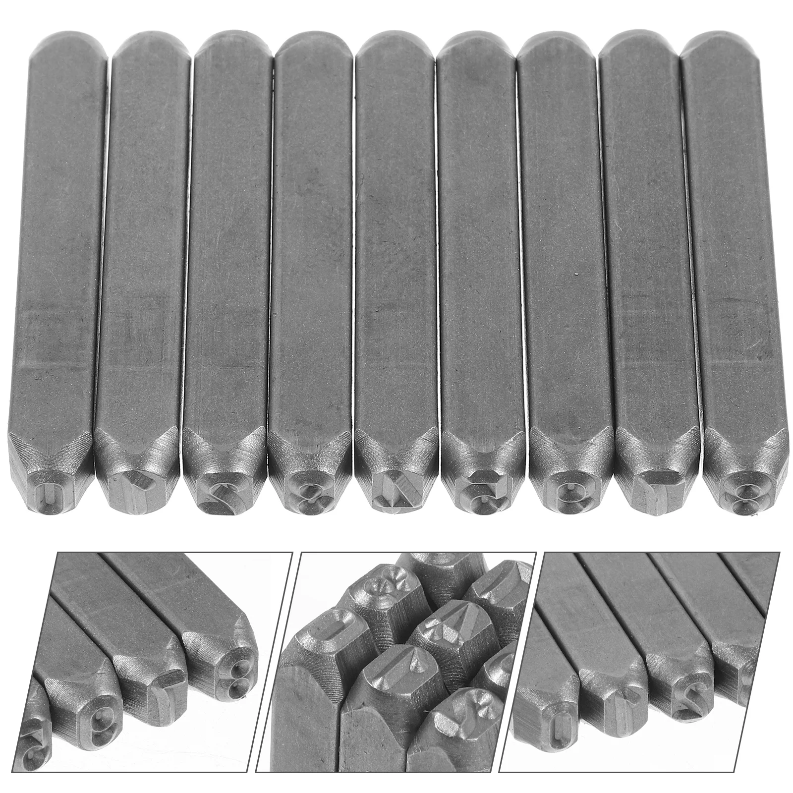 

9 Pcs Digital Punch Stamps Metal Stamping Kit Tool Number Punches for Steel Supplies Making