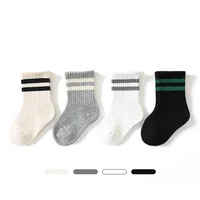 New Children Solid Color Sport Socks Cotton Soft Tube Socks for Baby Infant Toddler Socks for Kids Boys Girls 6months-6years Old 1