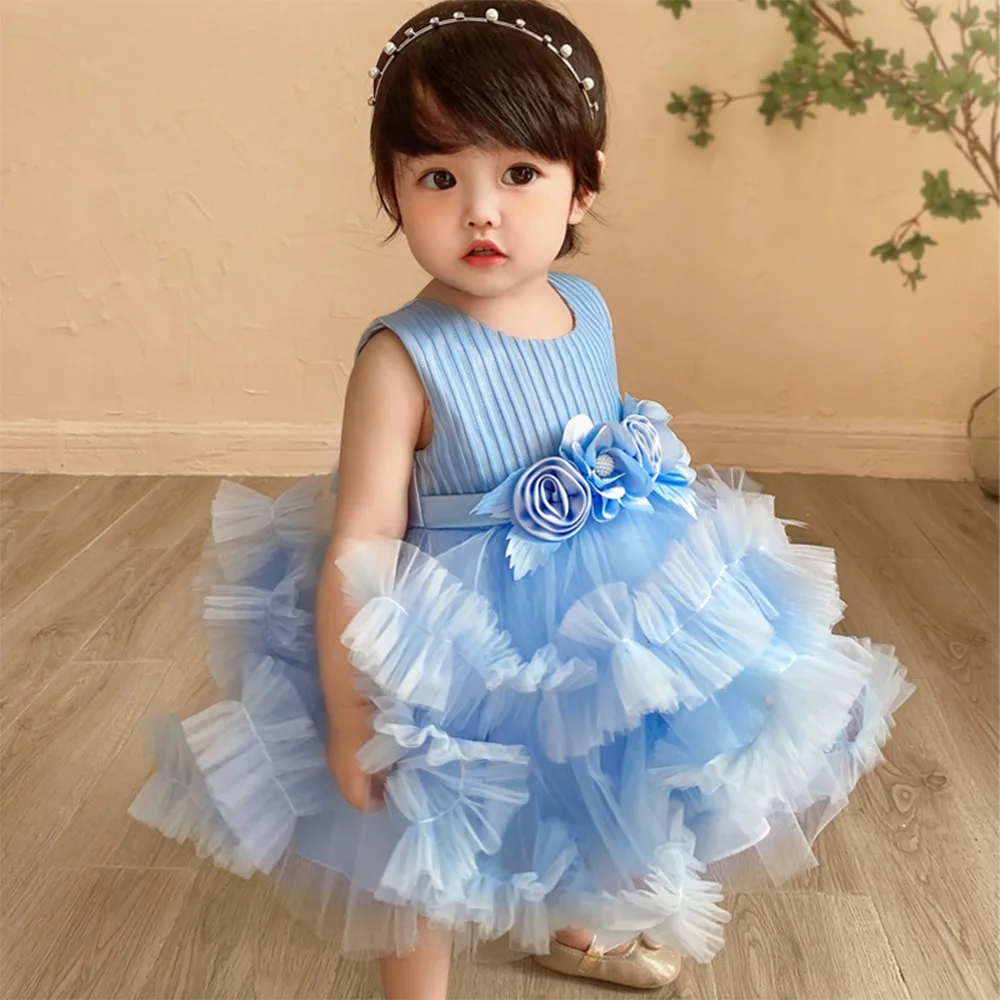 

Summer style baby skirt new children's gauze skirt short-sleeved Korean princess dress baby dress