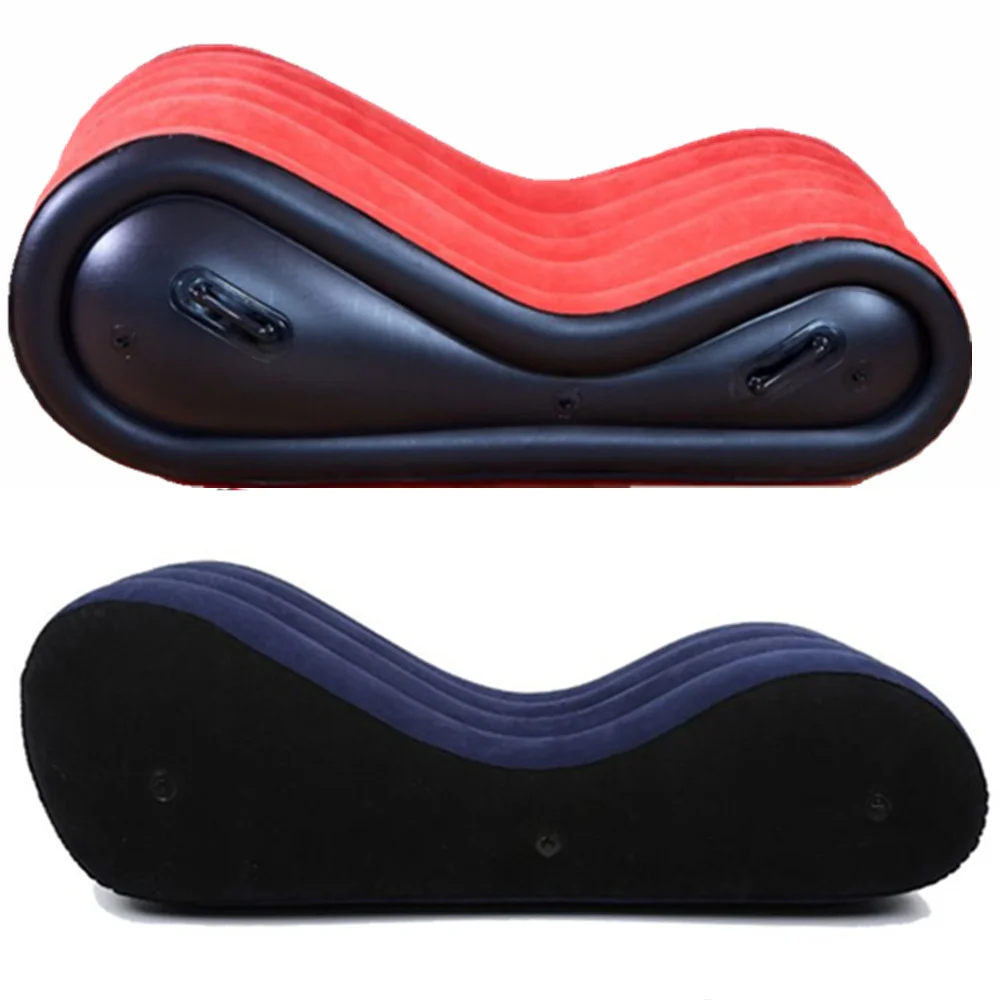 Folding Camping Chair Garden Furniture Sets Inflatable Sofa Bed Relaxing Chair Velvet S Shape Travel Lounges Chaise Outdoor Sofa inflatable sofa bed