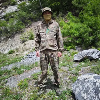 Set Uniforme da Combattimento Mimetica Militare, Tuta Traspirante Estiva per Addestramento, Abbigliamento Tattico Multiuso per Esterni