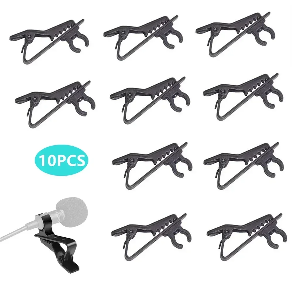 10pcs Universal Protable Lavalier Microphone Clip Lapel / Collar / Clothes Tie Microphone Clamp Holder wireless lavalier microphone wireless microphone lavalier microphone wired vocal microphone