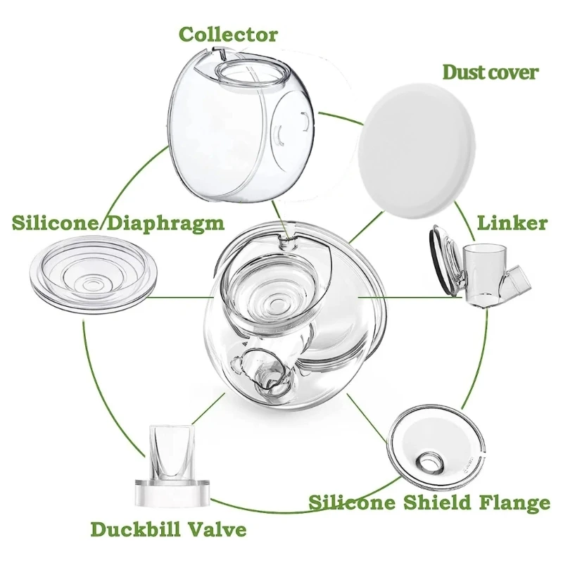 Silicone Breast Milk Collector Wearable Milker Accessories For S12 Breast Pump Cup Breastfeeding Milk Collection Cover Flanges 4