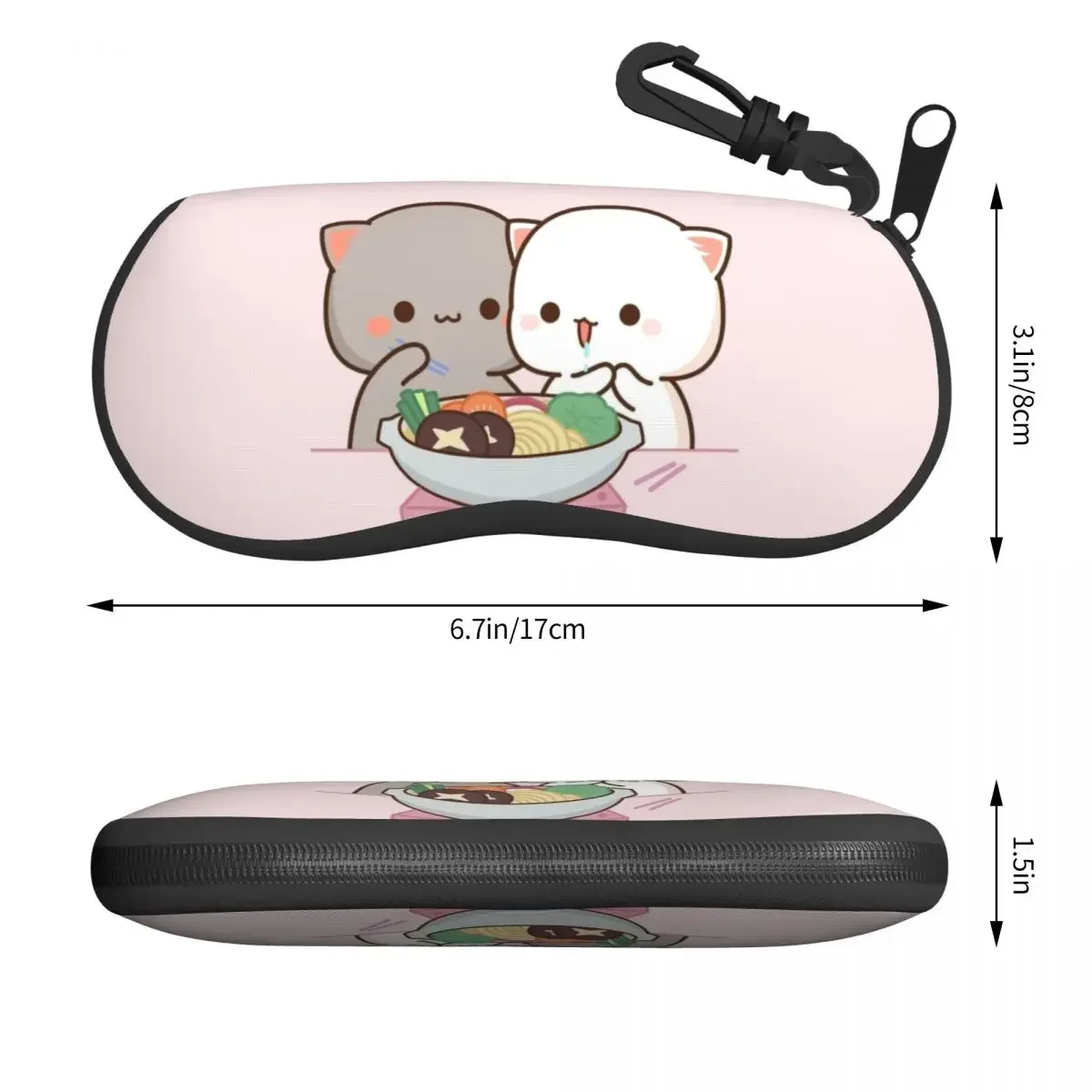 Peach And Goma Eating Salad Glasses Case Fashion Shell Eyeglasses Case Sunglasses Box
