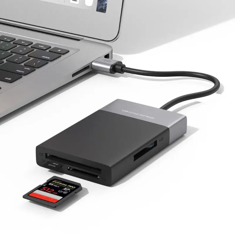 

Высокоскоростной кард-ридер USB 2-портовый адаптер-концентратор, считыватель проводов из ПВХ для XQD