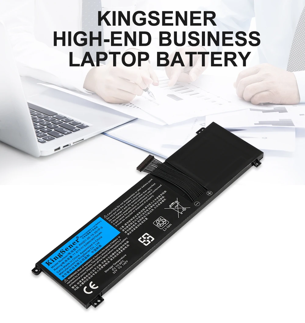 Kingsener-bateria do Portátil para o Microsoft f1 Schenker Visão 14 Adata Xpg Xenia 14 Series 4570mah 11.61v 53wh Phid100153s1p-0 - Imagem 4