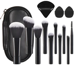 Colorful Mini Makeup Brush Set with Puff - Portable Professional Makeup Tools, Perfect Holiday Gift (14 PCS)