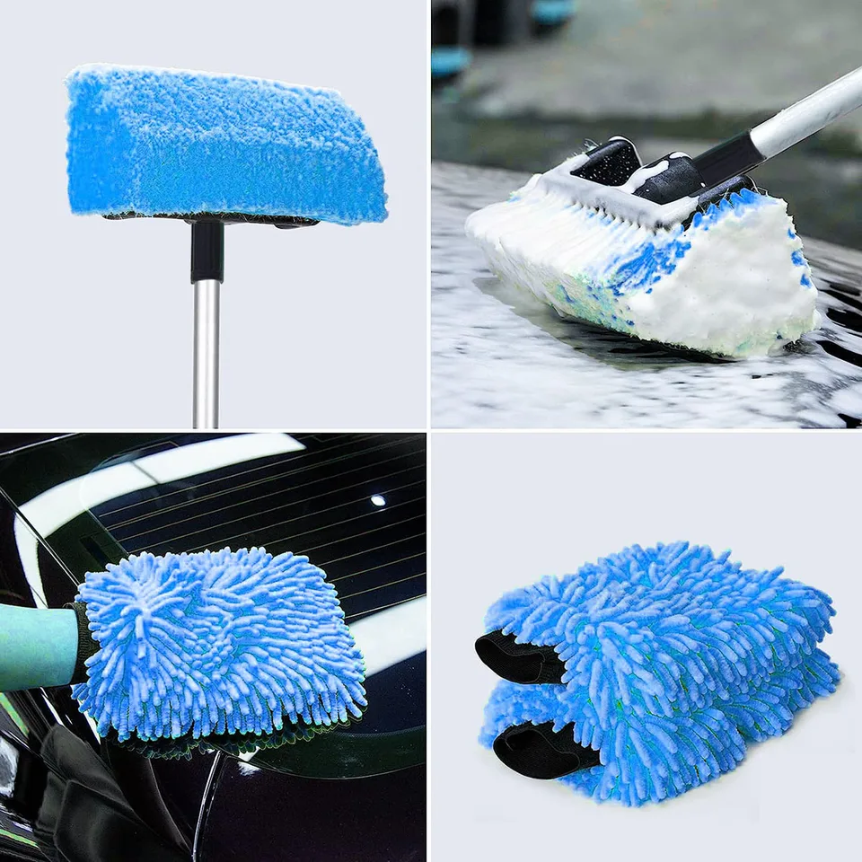 Lavavetri Auto Con Retina Anti-Moscerini - Spugna E Gomma, 60 Cm, Made In Italy