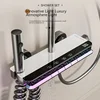 Shower Set with Starry Sky Atmosphere Light Bathroom Digital Display Shower System Modern Bath Faucets Shower Head 5