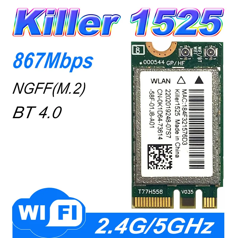 Killer152580211ac867MbpswirelessAC1525Bluetooth40M2NGFFEA