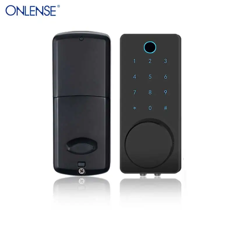 

S110BBL-F Smart Fingerprint Tuya Electronic Home Door Lock ONLENSE TT LOCK CARD In Zinc Alloy Security Protection