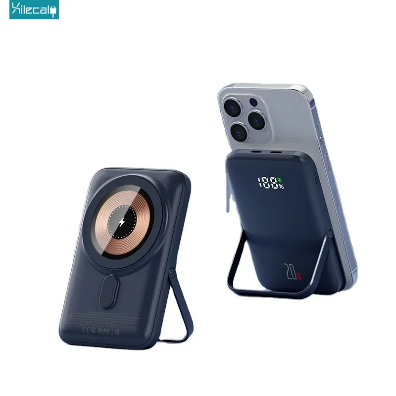 PD20W 10000mAh Power bank For Magsafe Wireless Charger Power Banks Fast Charge External Battery With Bracket For iPhone 15 14 13 2