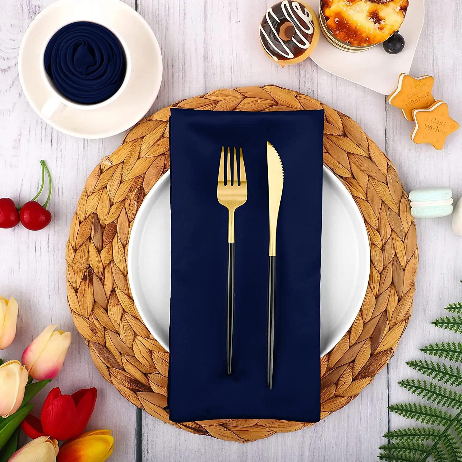 50pcs Satin Napkins Soft Dinner Napkins 43*43cm Square Table Napkins for Restaurant Weddings Party Dinner Decoration 4