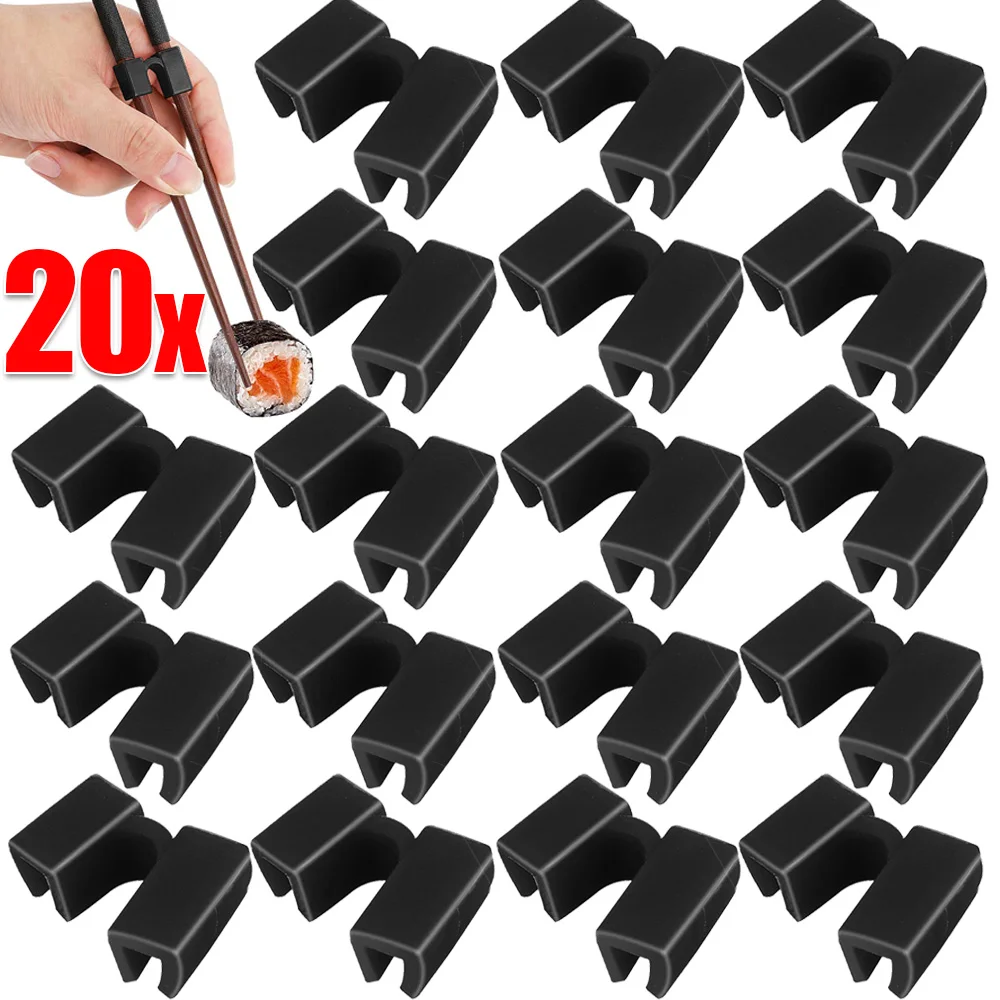 

20/6/1xChopsticks Auxiliary Practical Helper Beginner Adult Kids Learner Correct Reusable Holding Training Clips Finger Sleeves