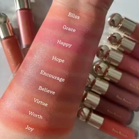 Rare Beauty Soft Pinch Liquid Blush, fini soyeux et lisse, longue tenue, effet repulpant, pour un maquillage éclatant, espoir, amour, vertue, joie, merveille, valeur. 4