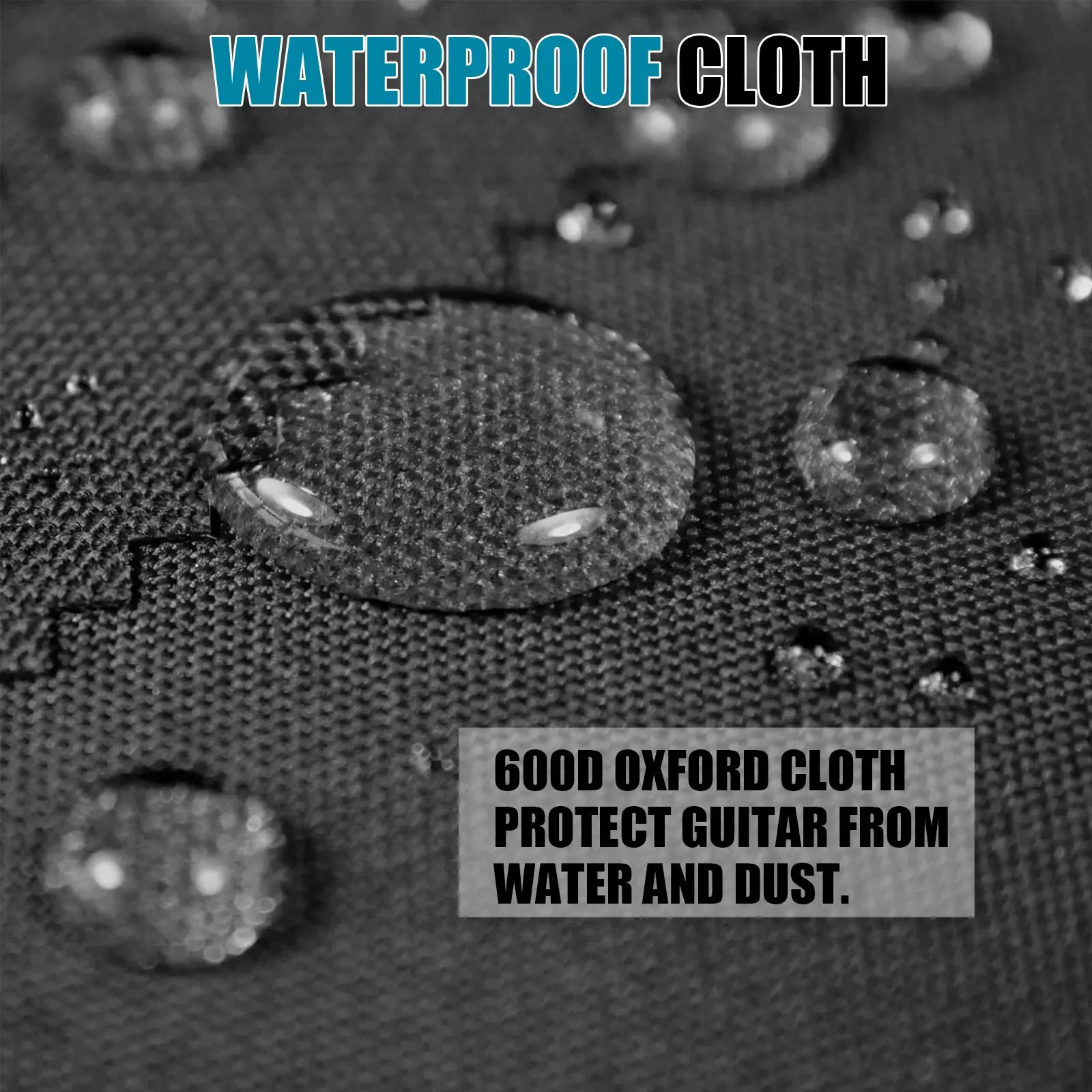 Acoustic Guitar Bag with Thick Padding and Water-Resistant Finish, Adjustable Shoulder Strap, and Dust-Proof Protection