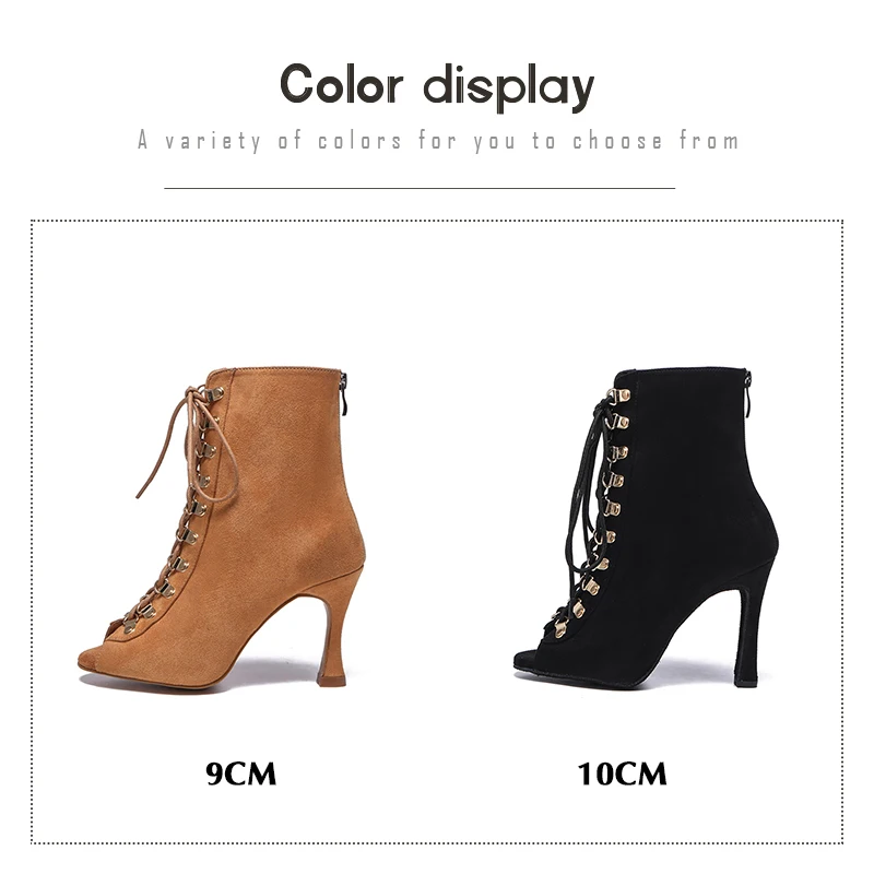 Women Fashion Salsa Dance Boots Latin Dancing Shoes Tango Dance Shoes Woman Girls Party Ballroom Shoes Ladies Sexy stilettos 6