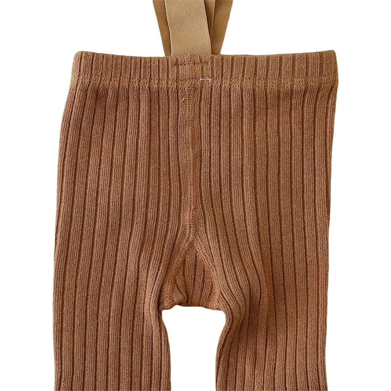 Knit Tights Suspender Leggings Girls Pantyhose Infant Kids Suspender Pantyhose Spring Autumn Baby Girls Boys Tights High Waist Bandage Cross Straped Leggings
