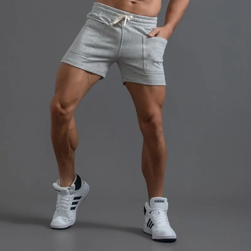 Summer Shorts Loose Knitted Cotton Invisible Open Crotch Outdoor Sex Pants Fitness Jogger Guard Pant Belt Pocket Casual Pants
