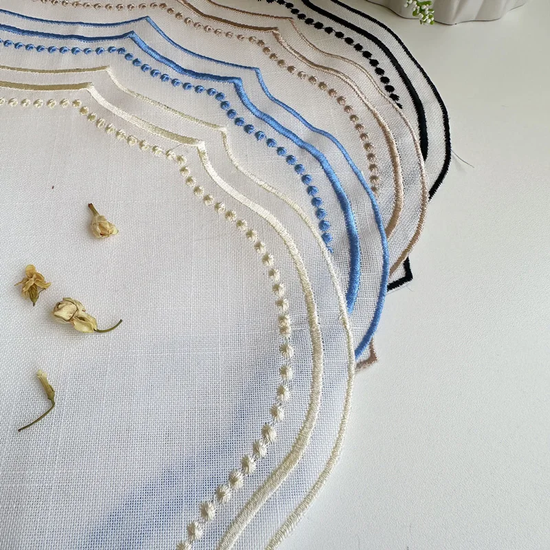 Y2k Vintage French Lace Table Mat Embroidered Napkins Tablecloth Decorative Pastoral Washable Lace Table Place Mat 2025 New