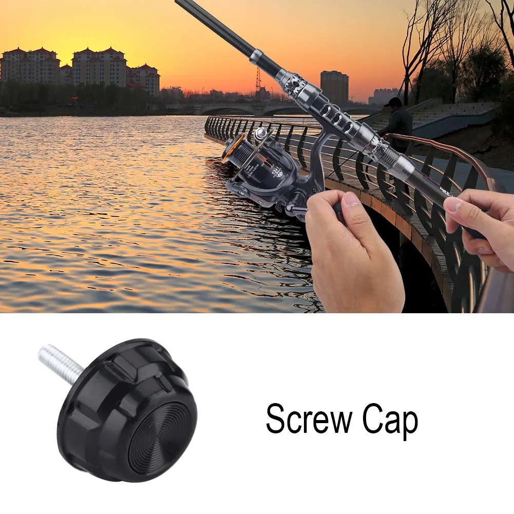 Practical Durable Fishing Reel Handle Screw Nut Covers with Gaskets for Fishing Spinning Reel Handle 10 Pcs fishing reel fishing tackle accessory