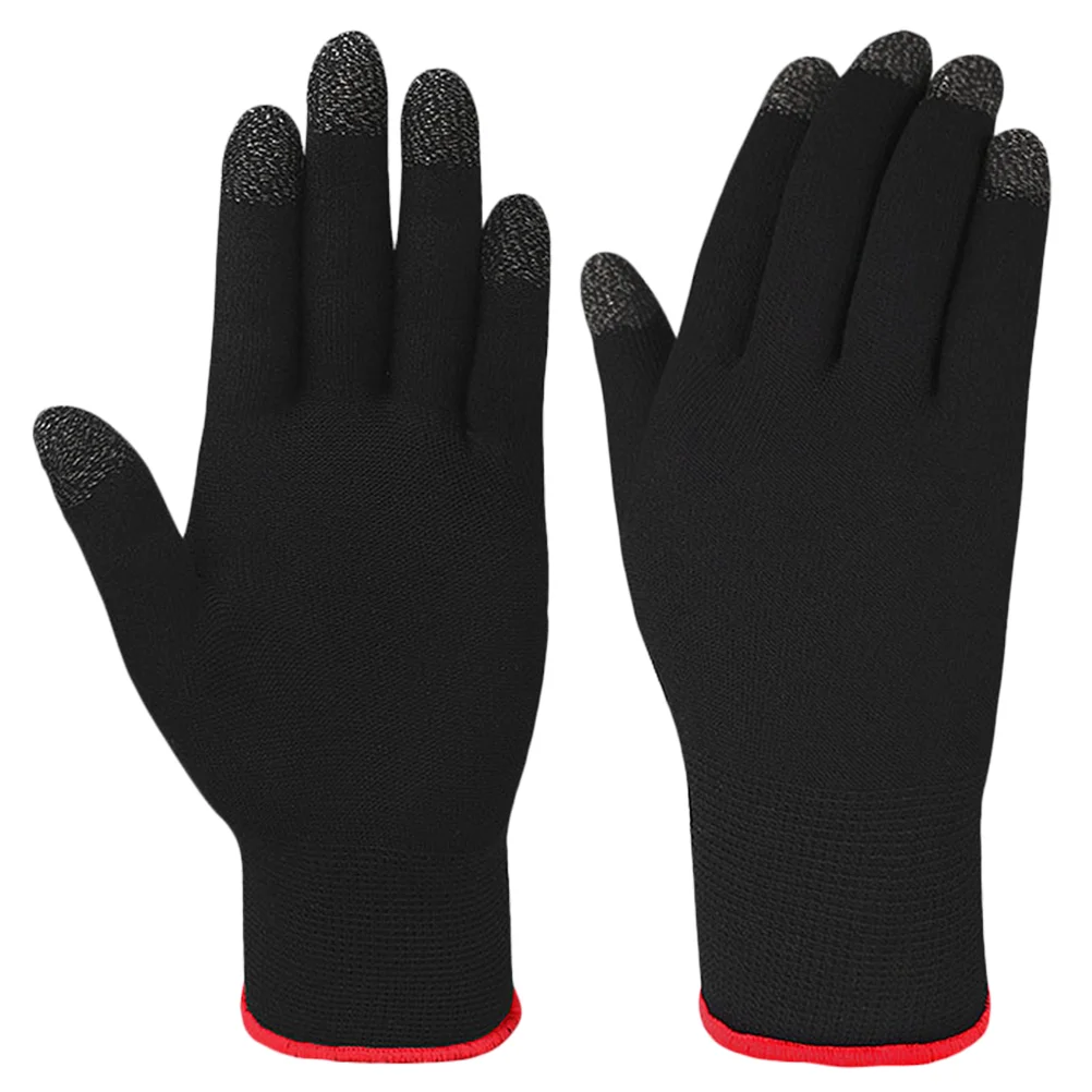 1 Pair Unisex Winter Warm Gloves Thick Touch Screen Gloves Elastic Solid Mittens