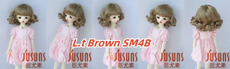 JD164 Kurze Lady Curls Synthetische Mohair BJD Perücken 5-6" 6-7" 7-8" 8-9" 9-10" 10-11" YOSD MSD SD DOD QBaby Blythes Puppenzubehör – Detail 18