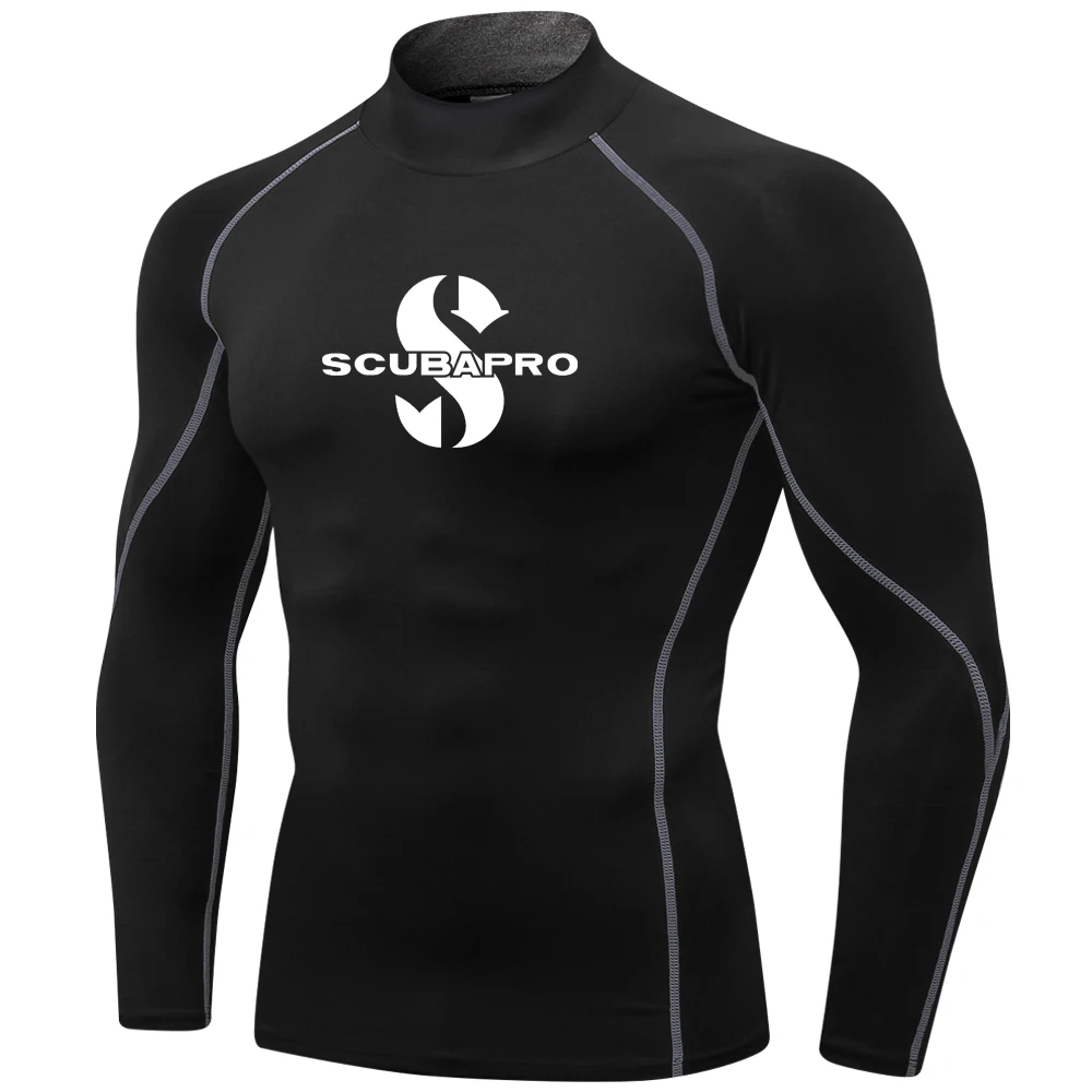 Men swimsuit male swim rash guard Men Swim Surfing T-shirt Beach UV Protection Swimwear Rash Guard Long Sleeve Diving Wetsuit Rashguard Tops Gear Summer Apparel