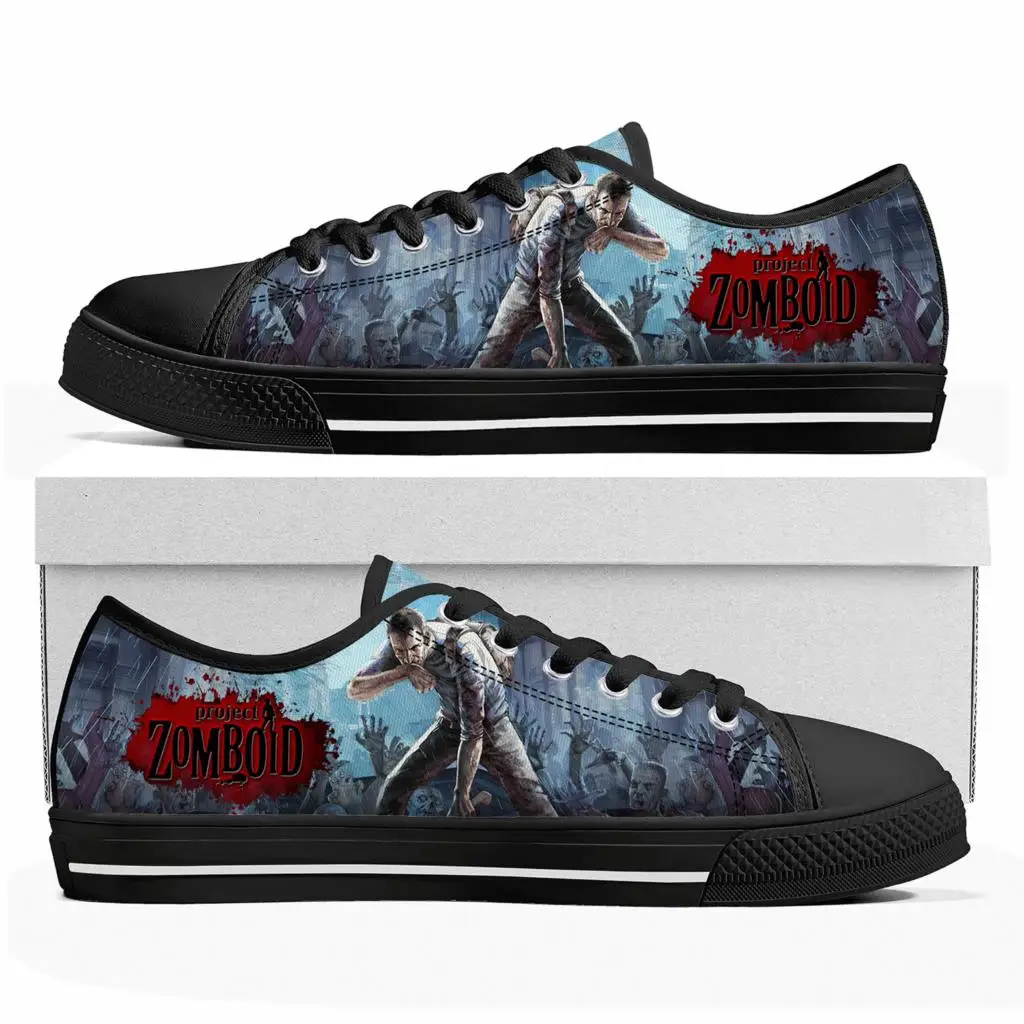 

Project Zomboid Custom Low Top Sneakers Cartoon Game Womens Mens Teenager High Quality Shoes Casual Tailor Made Canvas Sneaker