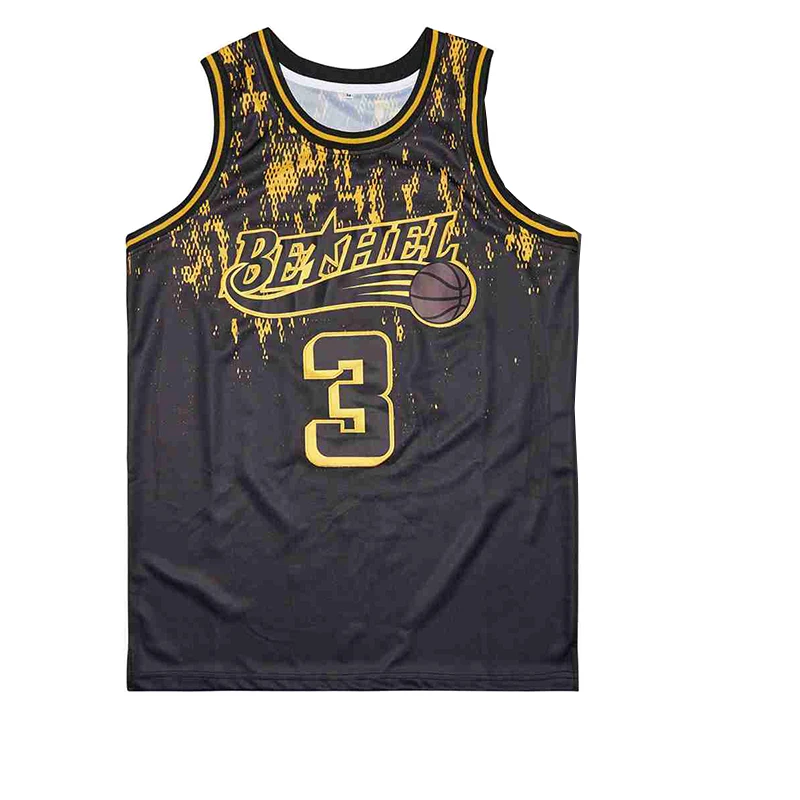 

BG basketball jersey BETHEL 3 answer IVERSON Jerseys Embroidery sewing Outdoor sportswear Hip-hop summer 2022 black